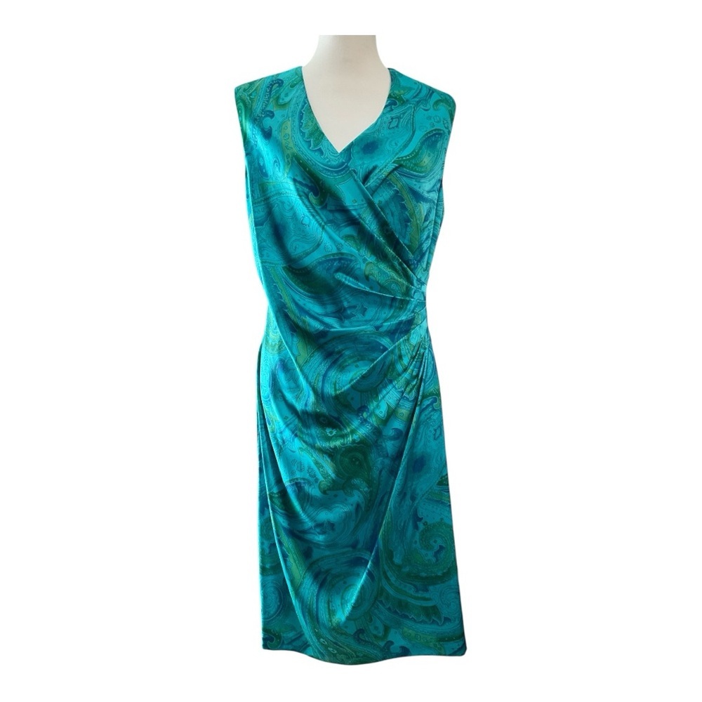 Lauren Ralph Lauren Left Bank Turquoise Dress Size 12 NWT